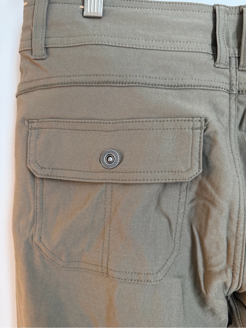 Prana Straight Fit Hiking Pants Women’s Size 10 Regular Green Stretch Outdoor - Picture 6 of 10